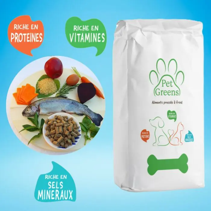 Croquettes pour chiens allergiques Pet Greens