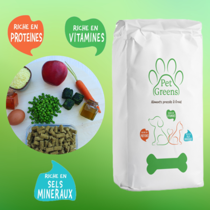 croquettes naturelles chien souffrant d'allergies cutanées Croquettes naturelles végétales pour chiens souffrants de forte dermatite ou allergies cutanées