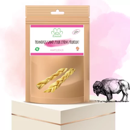Tresses de Peau de Buffle friandises à mâcher longue durée