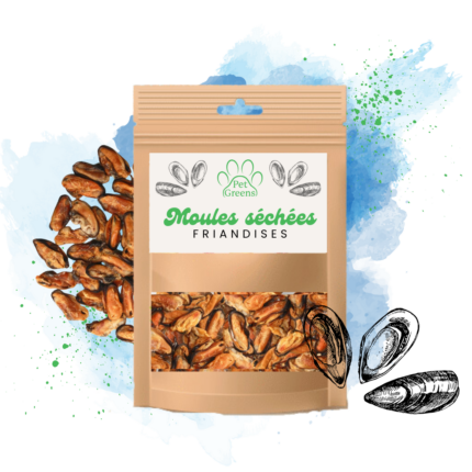 Moules séchées friandises naturelles pour chien